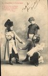 Vintage Postcard Fantasy Child Headstock Napoleon in shift