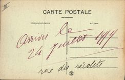 Postal Tribunal de justicia y Calle el Hotel de Ciudad Brive Correze