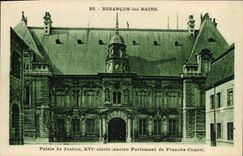 Vintage Postcard Law courts Besancon Baths Old Parliament of Frank Count