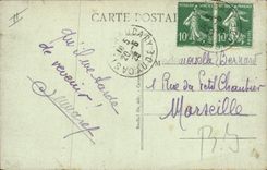 Vintage Postcard Law courts Castelnaudary Public garden Victor Hugo law courts