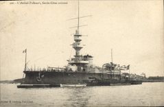 CPA Bateau de Guerre L'Amiral Trehouart Garde Cotes Cuirasse 