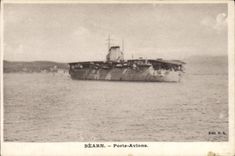 CPA Bateau de Guerre Bearn Porte Avions Aviation 