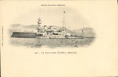 CPA Bateau de Guerre Le Bouvines Contre Amiral 