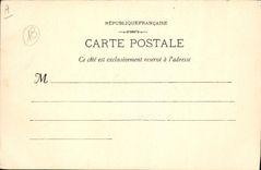 Vintage Postcard Warship Bouvines Against Admiral