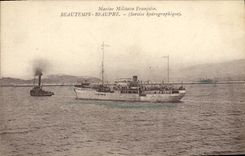 CPA Bateau de Guerre Beautemps Beaupre Service Hydrographique 