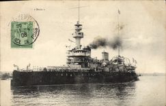 Vintage Postcard Warship Bruix Tunisia