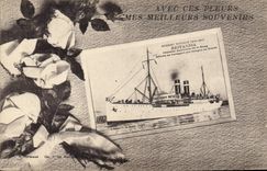 Vintage Postcard Warship Auxiliary Britannia Cruiser of 1st rank Transport of the troops in the East