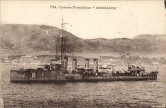 CPA Bateau de Guerre Contre torpilleur Bouclier 