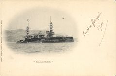 CPA Bateau de Guerre Charles Martel 