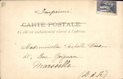 Postal Buque de Guerra Crucero Corsario Chateaurenault