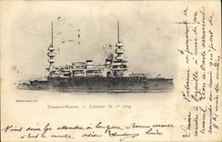 CPA Bateau de Guerre Cuirasse de 1er rang Charles Martel 
