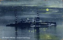 Vintage Postcard Warship Charles Martel Armours 1st rank