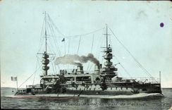 CPA Bateau de Guerre Le Charles Martel Cuirasse de 1er rang 