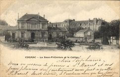 CPA Cognac La Sous Prefecture et le college 
