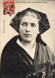 CPA Folklore Type de femme de L'Ile de Sein Etude de tete 