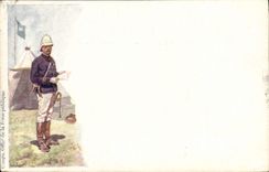 CPA Militaria Congo Officier de la force publique  
