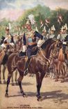 CPA Militaria 21st lancers Officer Trumpeter & squadron Review order