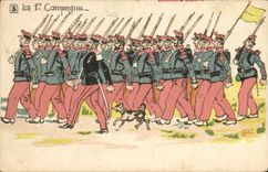 CPA Militaria La 1ere compagnie 