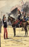 CPA Militaria Cuirassiers Officiers en grande tenue 1914 