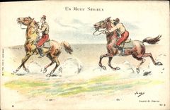 CPA Militaria Un motif serieux 