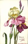 CPA Fantaisie (dessin a la main) Fleurs 