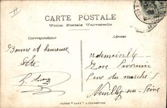 CPA Fantaisie (dessin a la main) Bateau 