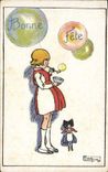 CPA Fantaisie Enfant Poupee Alsace 