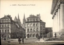CPA Palais de justice Caen Place Fontette et le Tribunal 