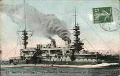 CPA Bateau de Guerre Le Charles Martel Cuirasse de 1ere classe 