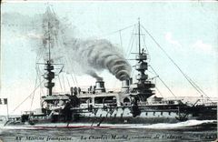 CPA Bateau de Guerre Le Charles Martel Cuirasse de 1ere classe 
