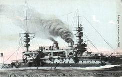 CPA Bateau de Guerre Le Charles Martel Cuirasse de 1ere classe 