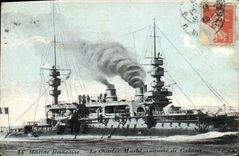CPA Bateau de Guerre Le Charles Martel Cuirasse de 1ere classe 