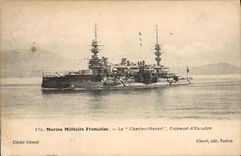 CPA Bateau de Guerre Le Charles Martel Cuirasse d'escadre 