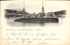 CPA Bateau de Guerre Le Charles Martel  