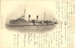 CPA Bateau de Guerre Le Cassini 