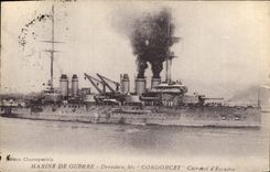 CPA Bateau de Guerre Dreadnought Condorcet Cuirasse d'escadre 