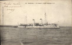 CPA Bateau de Guerre Cherbourg Le Cassini Aviso Torpilleur 