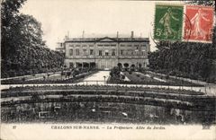 CPA Prefecture Allee du jardin Chalons sur Marne 