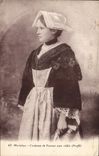 CPA Folklore Morbihan Costume de Vannes avec cable Profil 