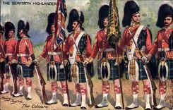 CPA Militaria The Seaforth Highlanders The colours 