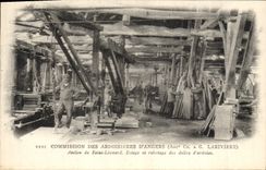 CPA Commission des ardoisieres d'Angers Lariviere Atelier de Saint Leonard Sciage et rabotage des da