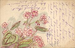 CPA Fantaisie (dessin a la main) Fleurs 