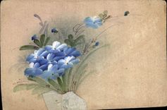 CPA Fantaisie (dessin a la main) Fleurs 
