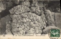 CPA Grotte aux Cristaux Foret de Fontainebleau Grottes  