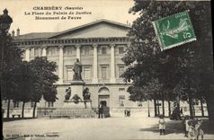 CPA Chambery La place du Palais de justice Monument de Favre 