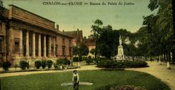 CPA Chalon sur Saone Square du Palais de justice  