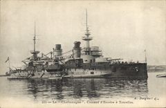 CPA Bateau de Guerre Le Charlemagne Cuirasse d'escadre a tourelles 