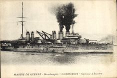 CPA Bateau de Guerre Dreadnoughts Condorcet Cuirasse d'escadre 