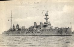 CPA Bateau de Guerre Le Croiseur Cuirasse Conde 