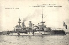 CPA Bateau de Guerre Charlemagne Cuirasse a tourelles 